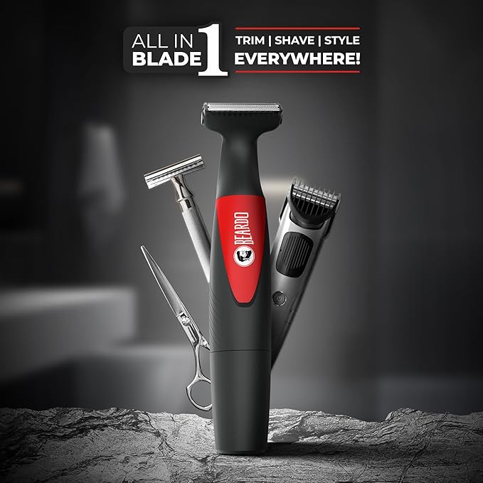 Beardo I Blade Trimmer for men | No Nicks and Cuts | Electric Shaver with powerful motor | Perfect for different beard styles for Gen Z | Multiple Length Settings