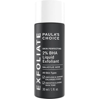 PAULA'S CHOICE SKIN PERFECTING 2% BHA Liquid Salicylic Acid Exfoliant-Facial Exfoliant for Blackheads, Enlarged Pores, Wrinkles, Fine Lines- 30 ml Bottle (Travel Size) (22016)