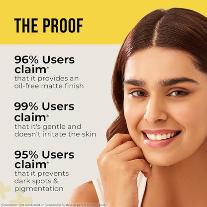 Dr. Sheth's Kesar & Kojic Acid Oil-Free Sunscreen SPF 50+ PA++++|Clinically Tested- (In -Vivo)| Reduces Pigmentation & Provides Healthy Glow | For Oily Skin | Lightweight, Non Greasy | UVA/UVB & Blue Light & IR Protection | No white cast | 50 g